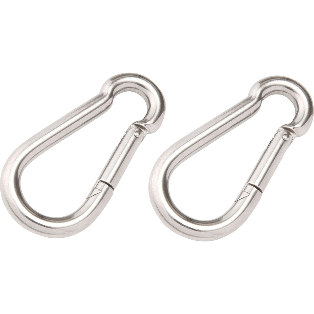 Karabiner 4 x 40 mm verzinkt, 2 St&uuml;ck, Belastbarkeit 10 kg