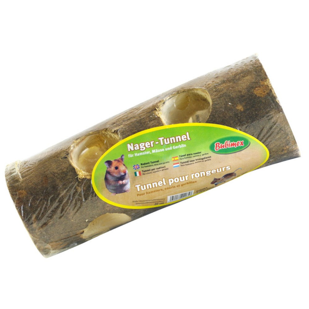 Holztunnel 20 cm mit L&ouml;chern f&uuml;r verschiedenste Nagetiere