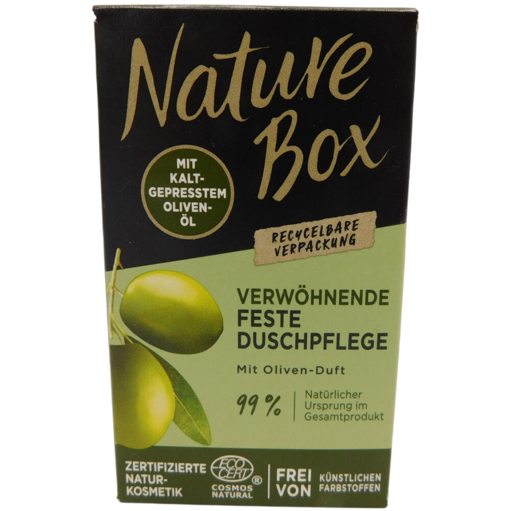 Nature Box feste Duschpflege mit Oliven&ouml;l und Olivenduft 100 g