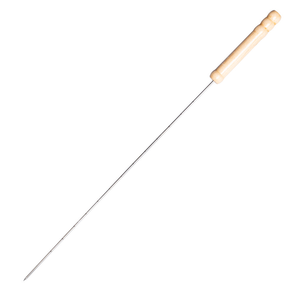 Schaschlikspie&szlig;e 4 St&uuml;ck 38,5 cm aus Edelstahl mit Holzgriff image number 1