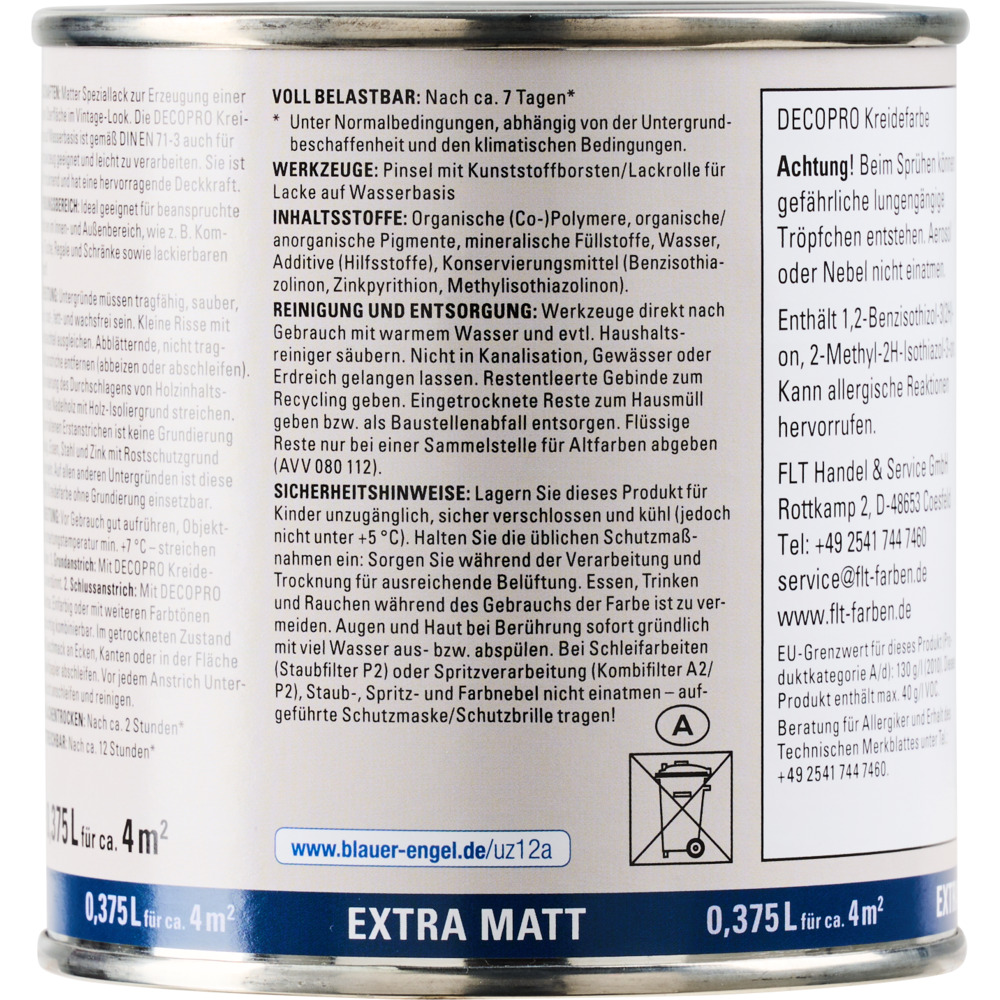 DECOPRO Kreidefarbe 375 ml chalk grey, matt image number 2