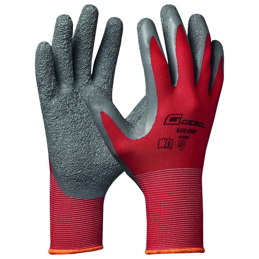 Handschuhe Eco Grip Gr&ouml;&szlig;e 8 aus Polyester mit Latex-Beschichtung