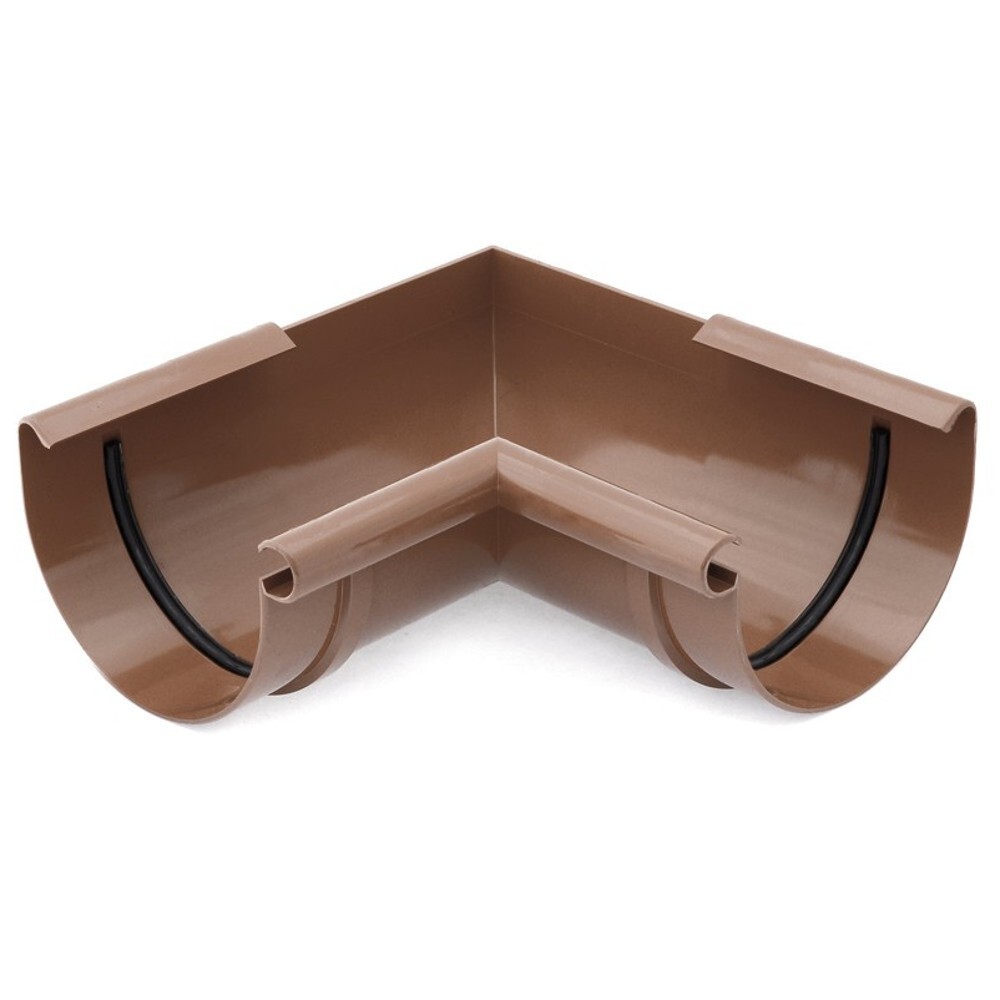 Dachrinnen-Innenecke PVC NW 100 braun