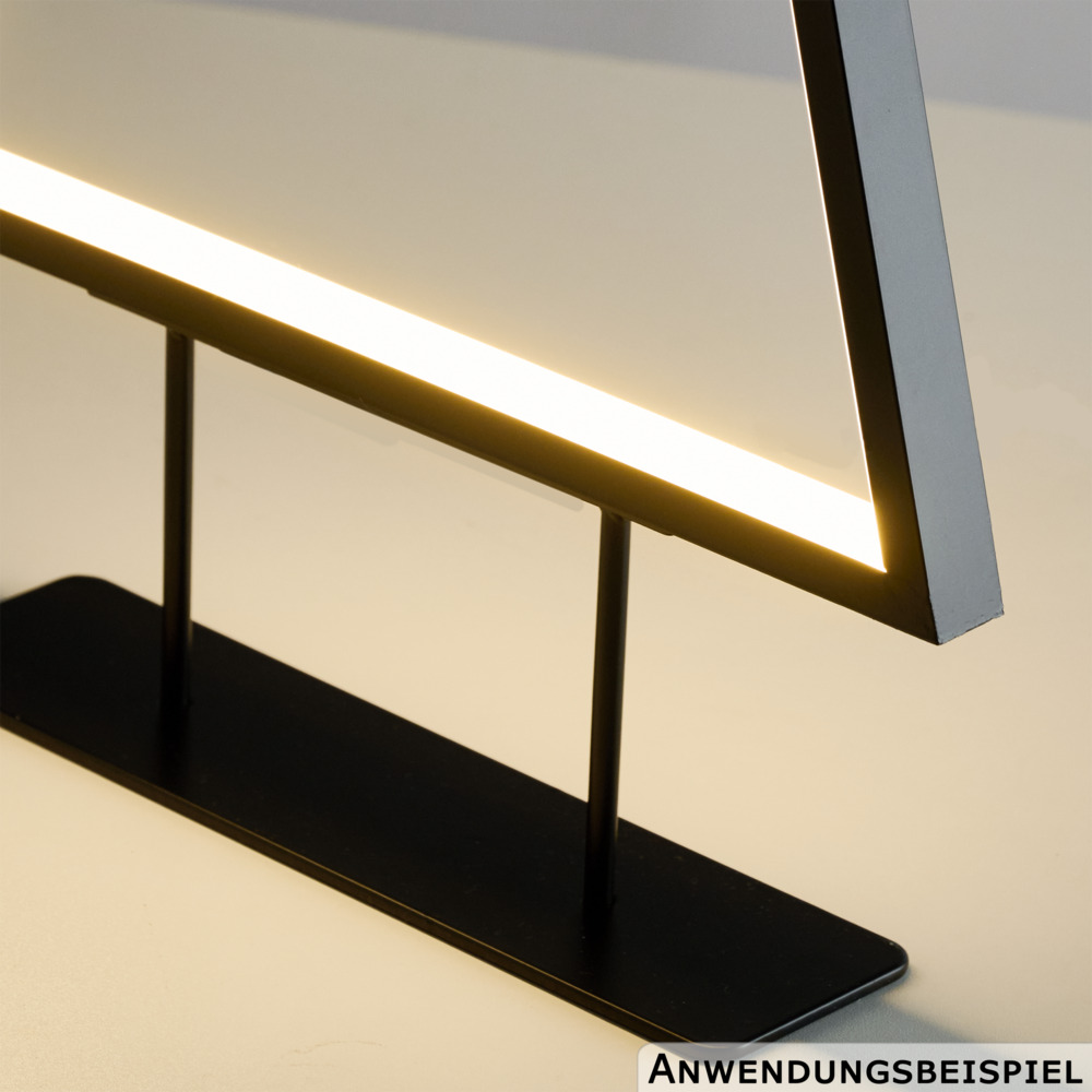 Standdeko LED-Tannenbaum stehend 70 cm aus Metall in Schwarz mit LEDs image number 2