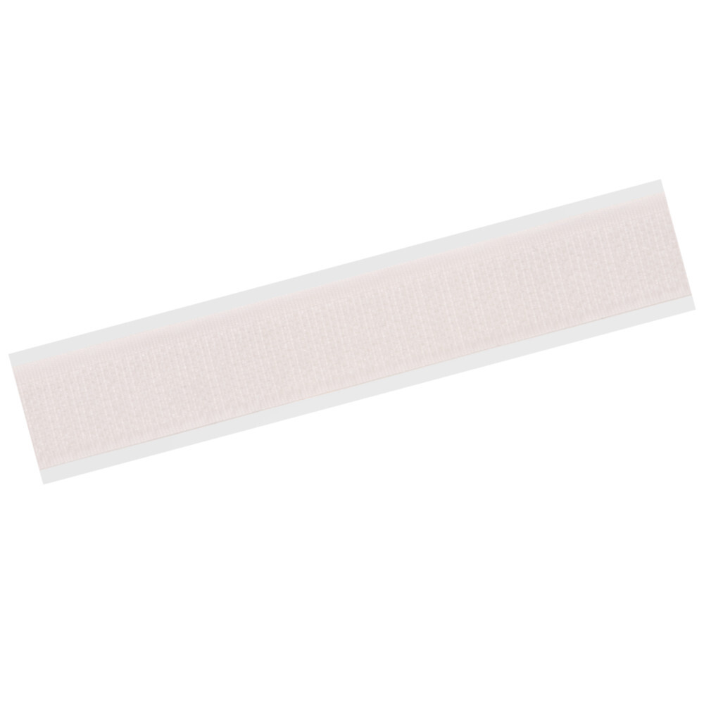 Hakenband selbstklebend 20 mm wei&szlig;, Klettband Meterware