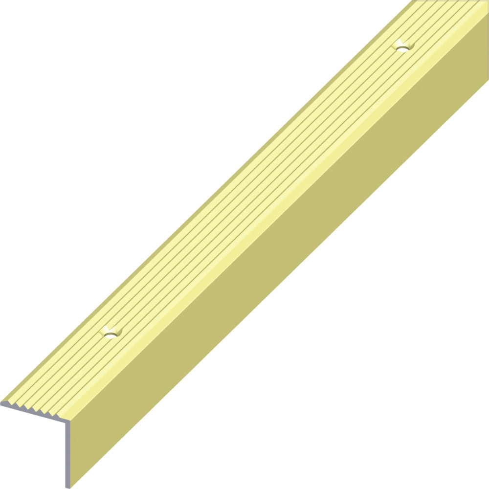 Treppen-Profil schmal Aluminium eloxiert 2000 x 19 x 20 mm messingfarben