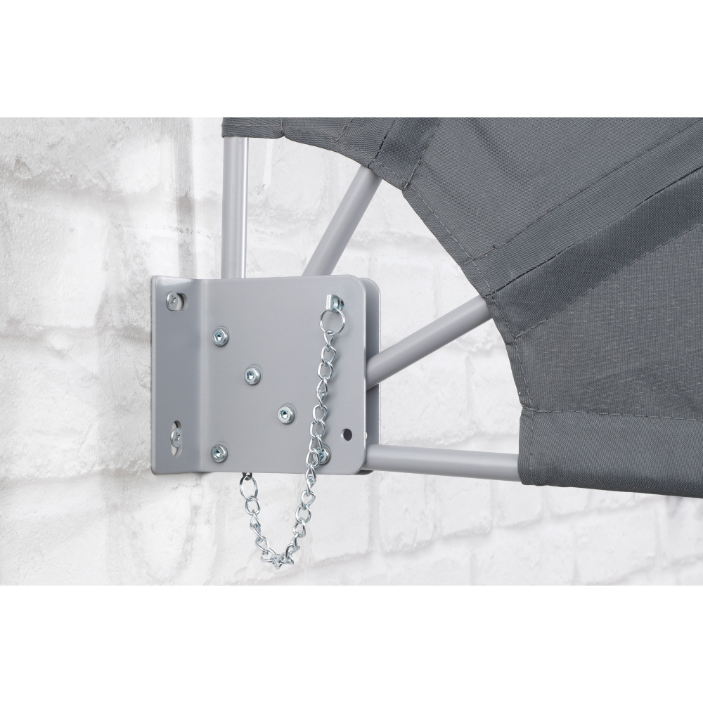 Balkonf&auml;cher 1,2 x 1,2 m aus Polyester grau image number 1