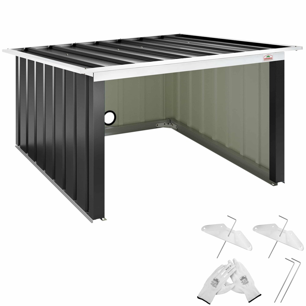 M&auml;hroboter Garage 89 x 90 x 54 cm Anthrazit