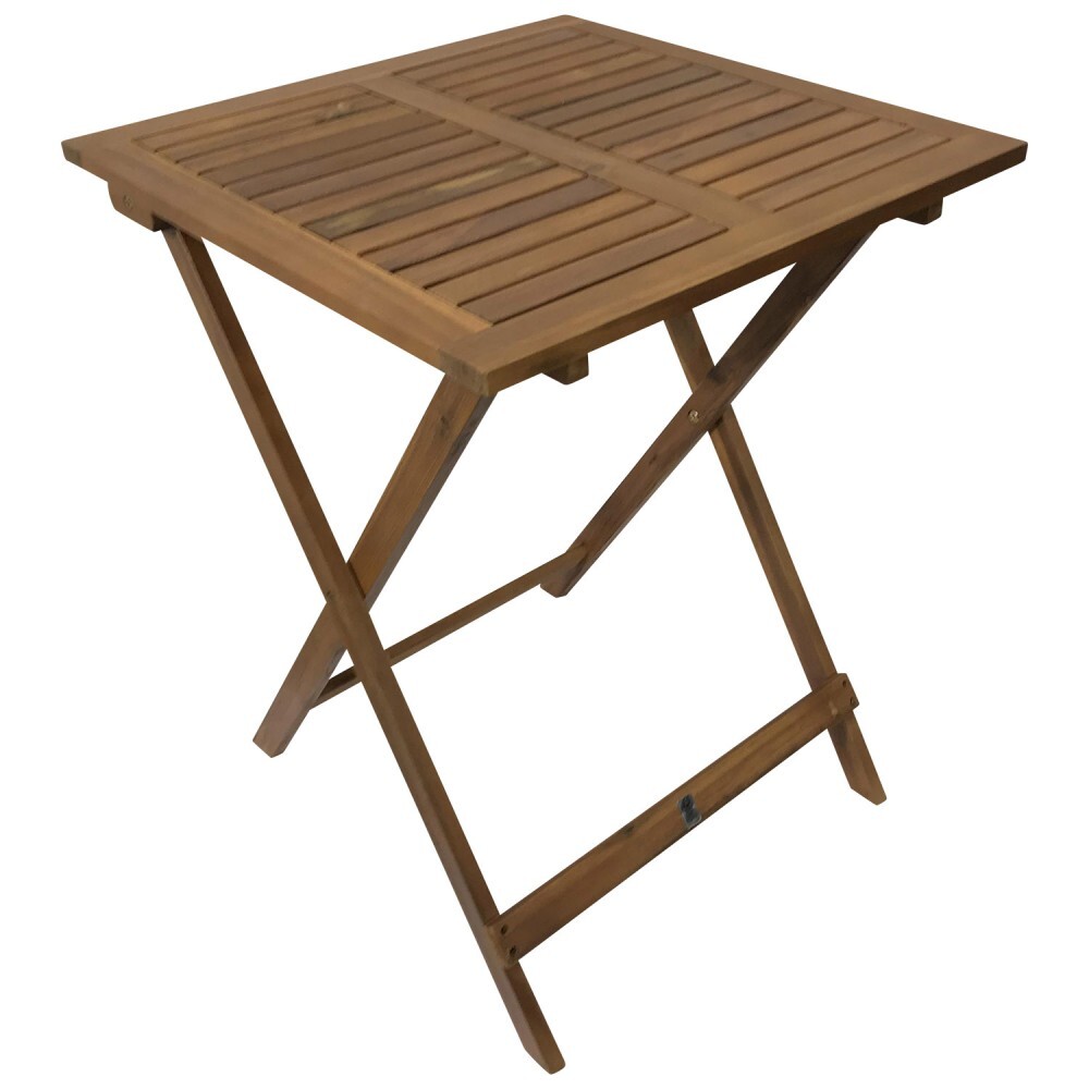 Gartentisch klappbar, quadratisch, 58 x 58 cm, Akazienholz ge&ouml;lt