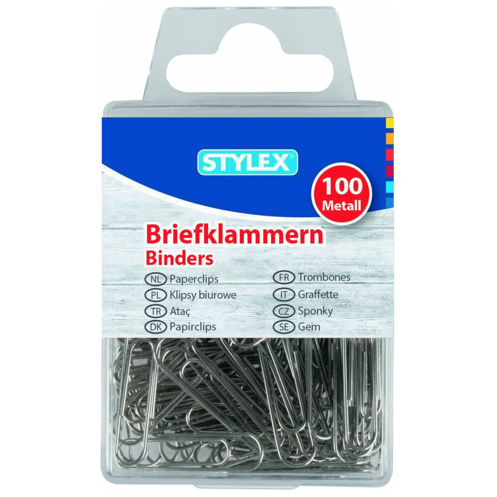 B&uuml;roklammern 100 St&uuml;ck 32 mm aus Metalldraht
