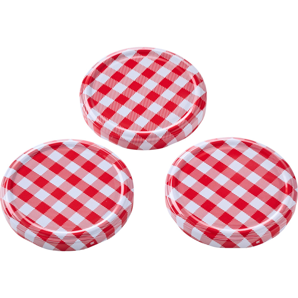 Ersatzdeckel f&uuml;r Sturzgl&auml;ser 3 St&uuml;ck rot wei&szlig;