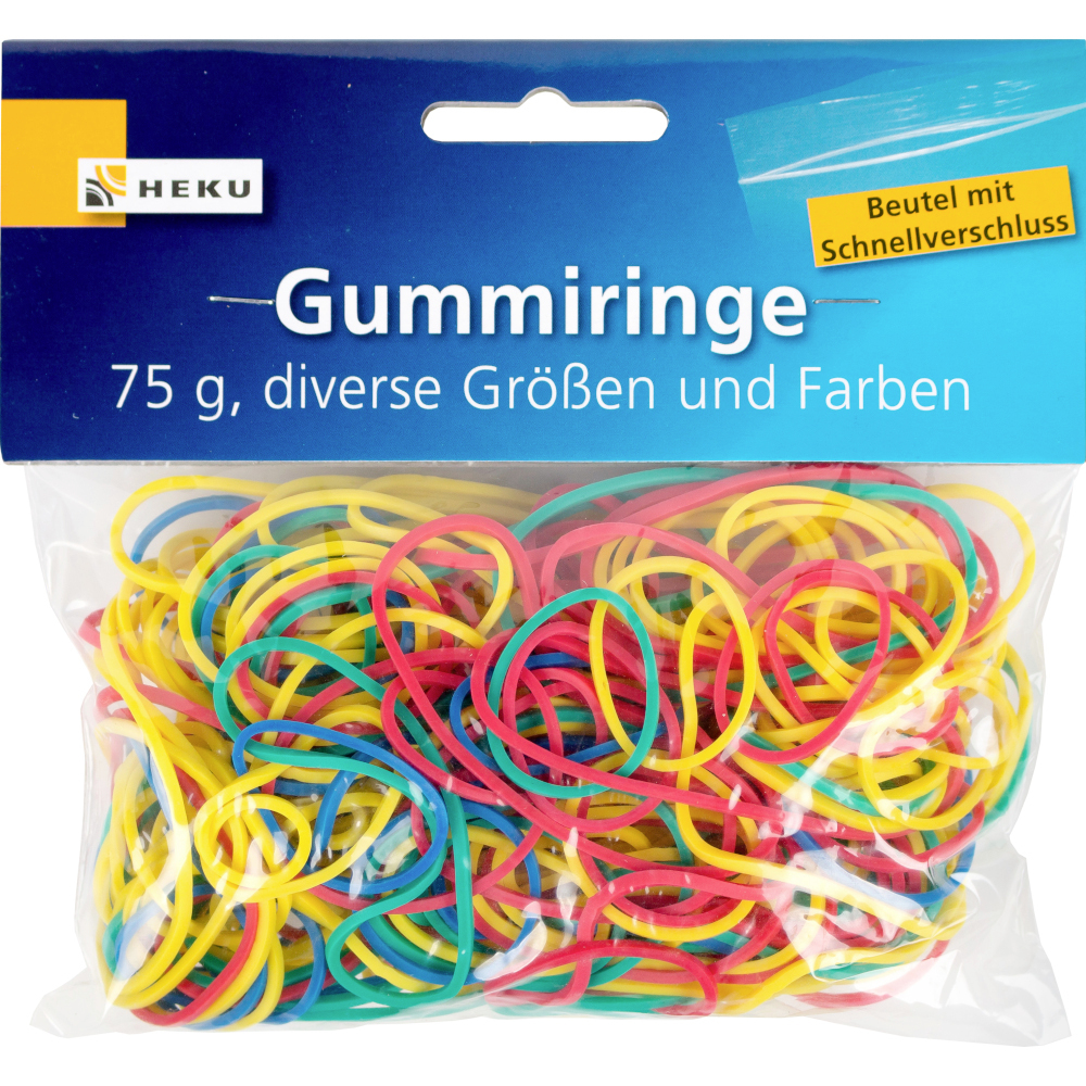 Gummiringe 75 g diverse Gr&ouml;&szlig;en und Farben