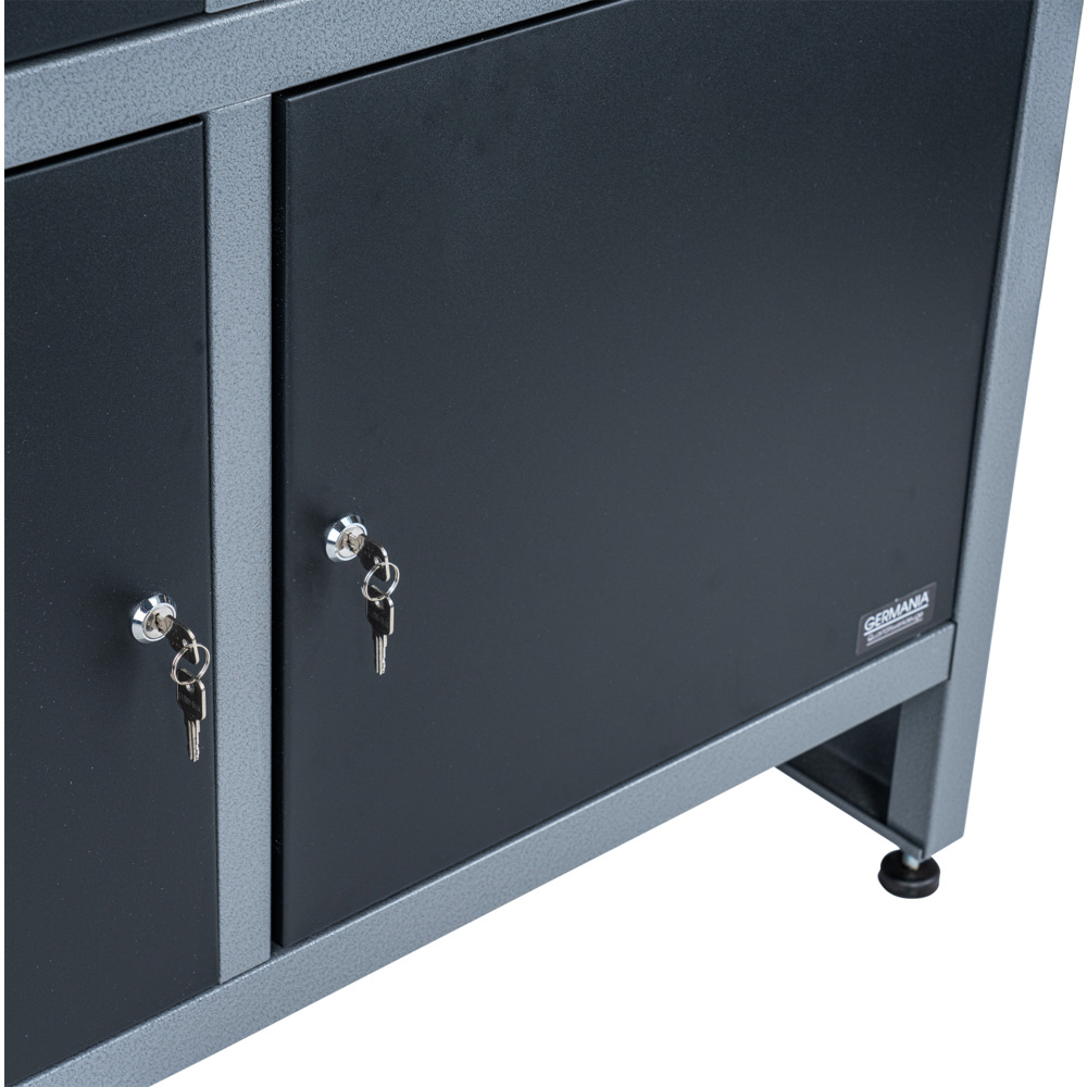 GERMANIA&reg; Werkbank mit Metallgestell und Holz-Arbeitsplatte image number 6