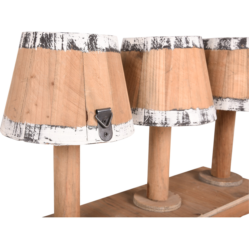 Holz Blumenkasten ''NATURE'' f&uuml;r 3 Pflanzt&ouml;pfe image number 2