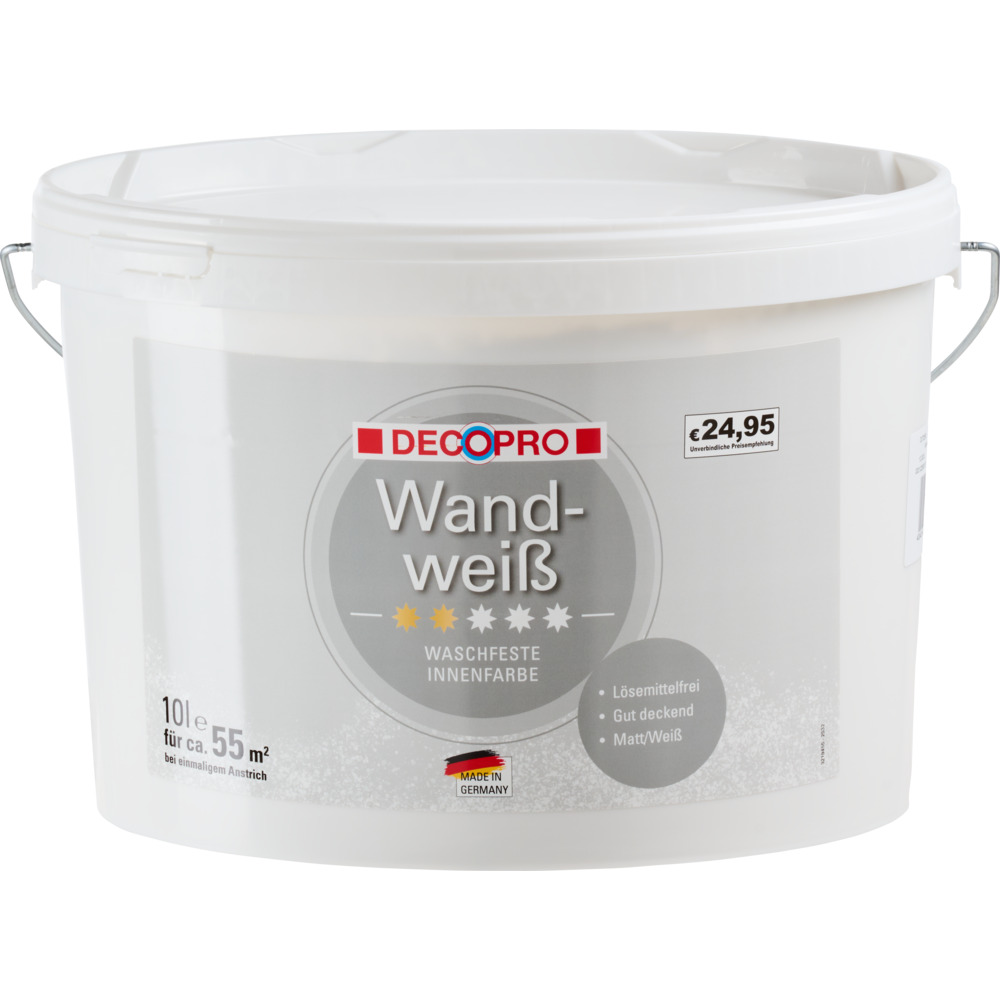 DECOPRO Wandwei&szlig; 10 Liter matt image number 2