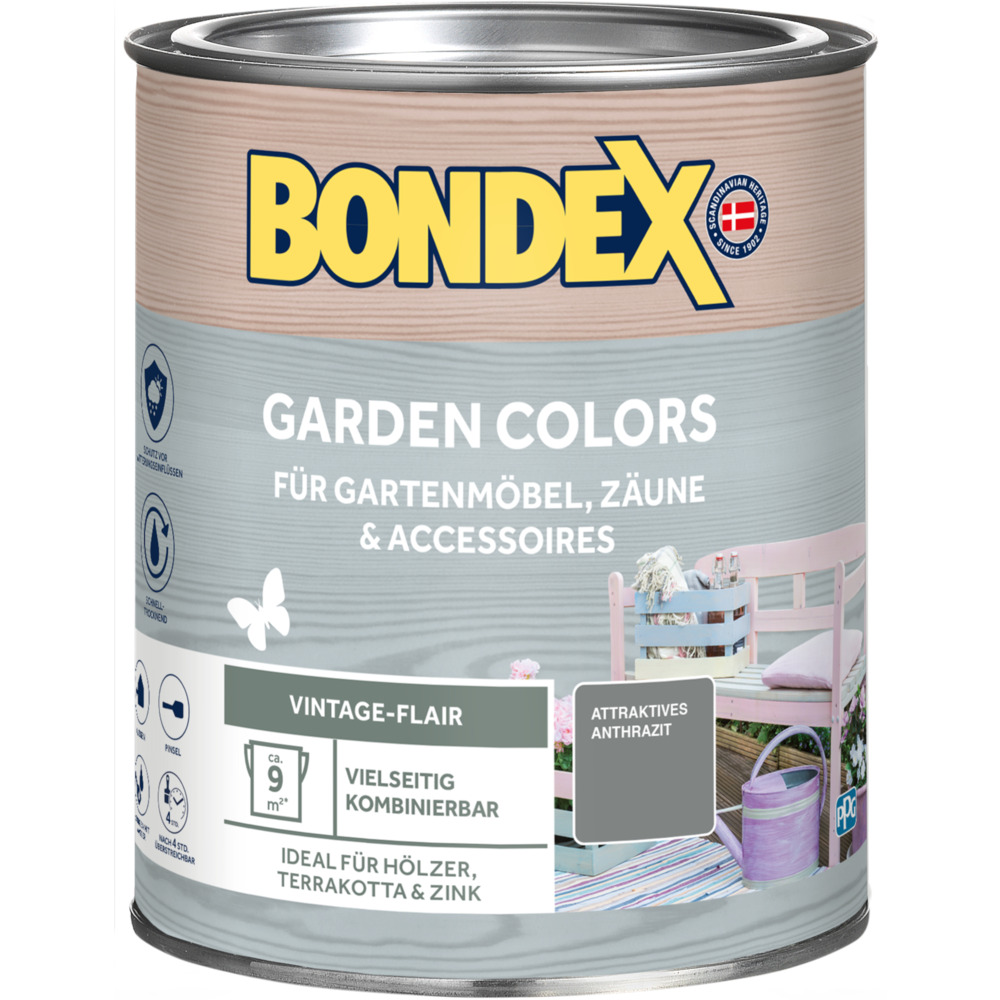 BONDEX Garden Colors Attraktives Anthrazit 750 ml
