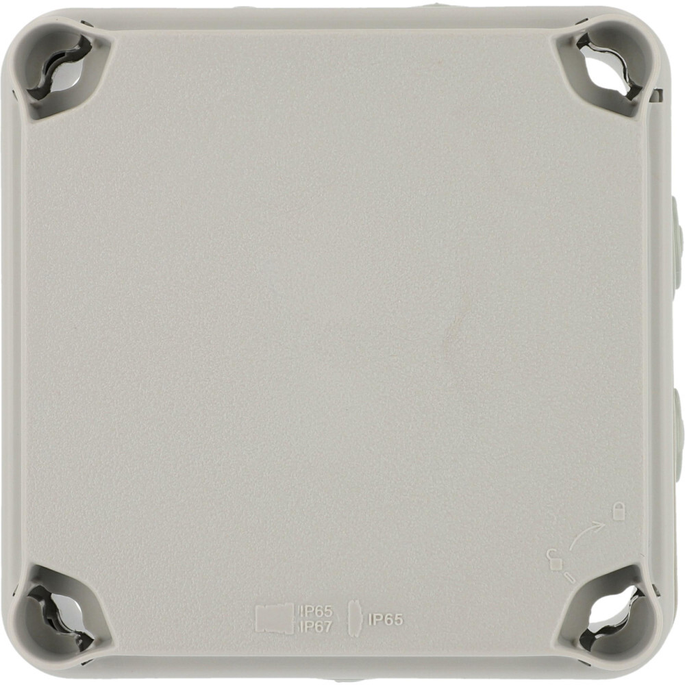 Feuchtraum Abzweigkasten IP65 108x108x64mm Aufputz grau