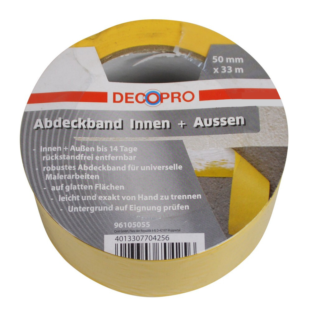 DECOPRO Abdeckband 33 m f&uuml;r innen und aussen