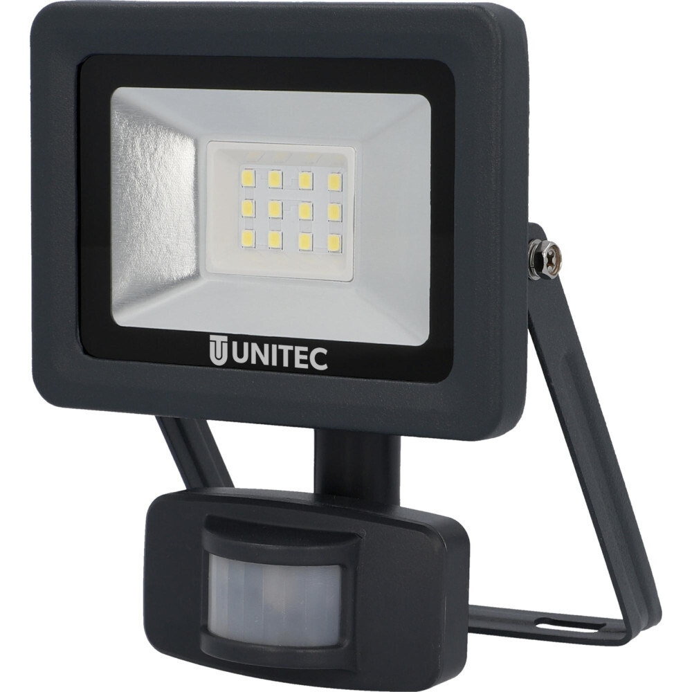 UNITEC&reg; LED-Strahler 7 Watt 850 Lumen 6500 K IP 44 mit Bewegungsmelder anthrazit