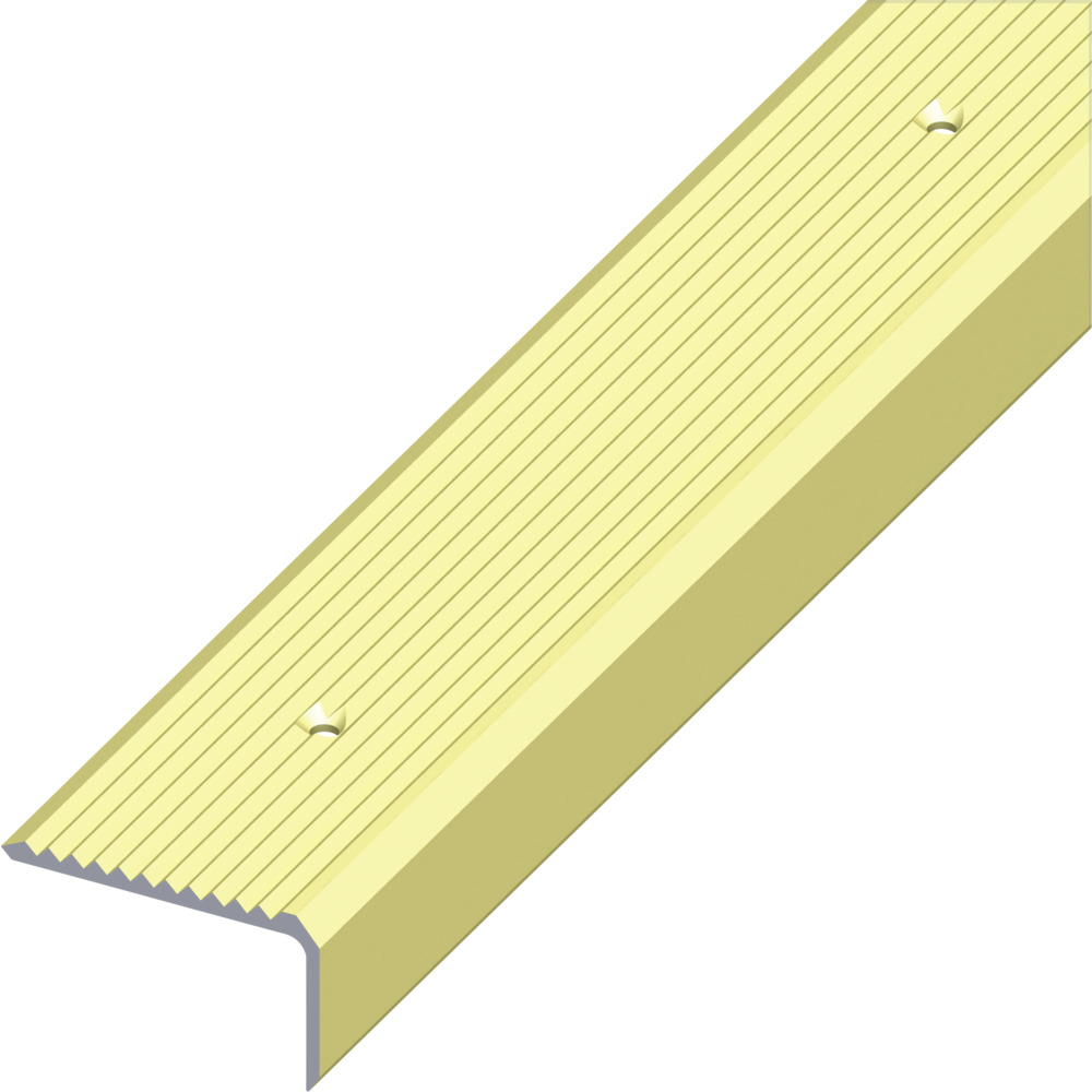 Treppen-Profil breit Aluminium eloxiert 1000 x 41 x 23 mm messingfarben