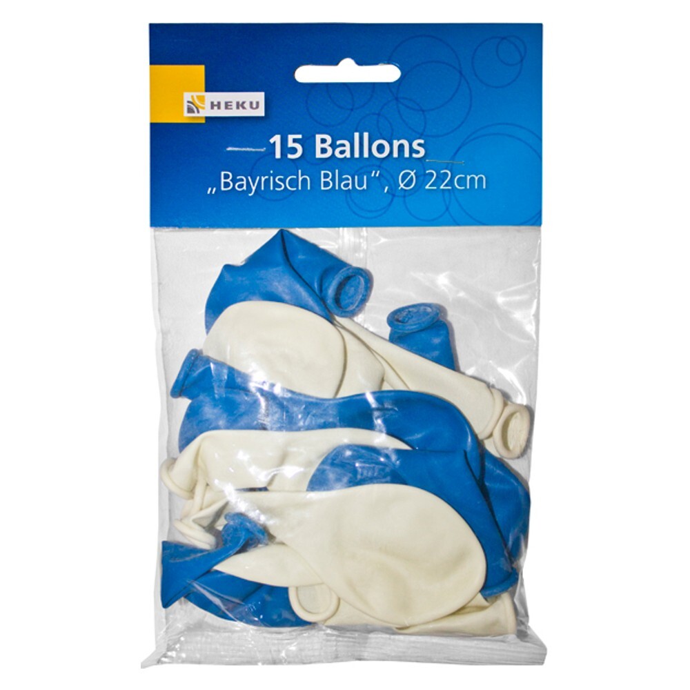 Luftballons Bayrisch Blau 15 St&uuml;ck
