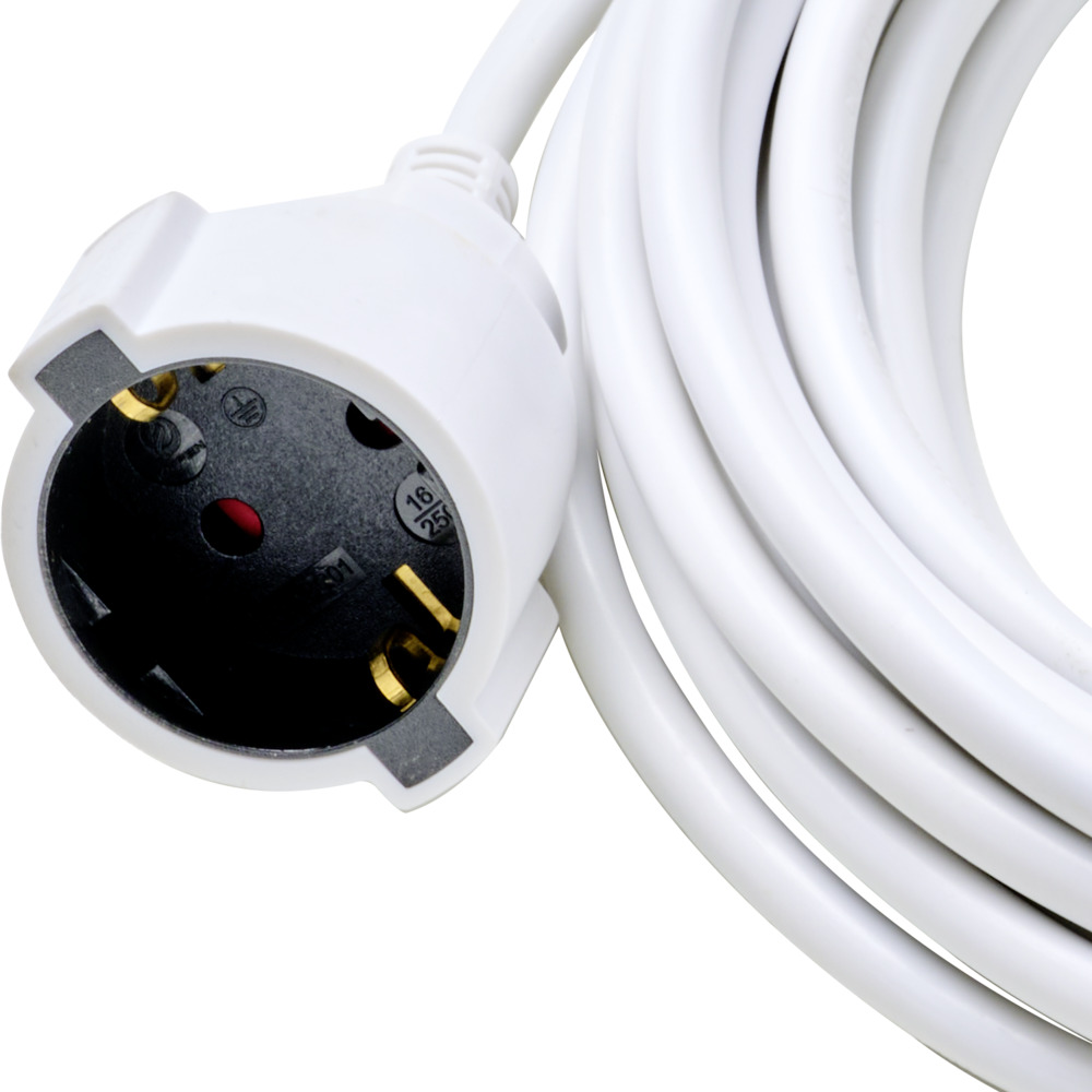 Verl&auml;ngerungskabel 10 m mit Schutzkontakt-Stecker wei&szlig; image number 1