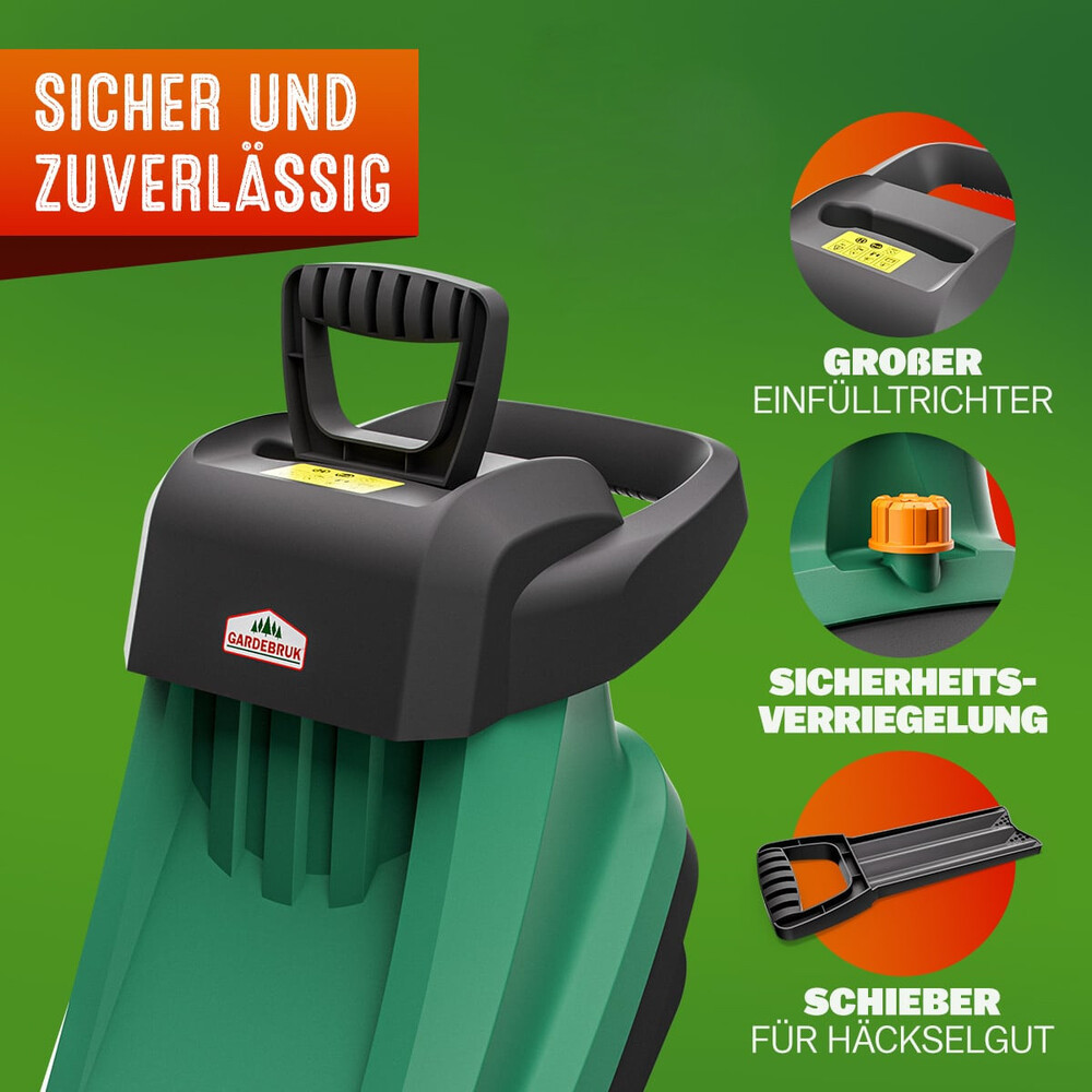 GARDEBRUK&reg; H&auml;cksler 2400 W mit zwei 50-Liter-Fangbeuteln image number 6