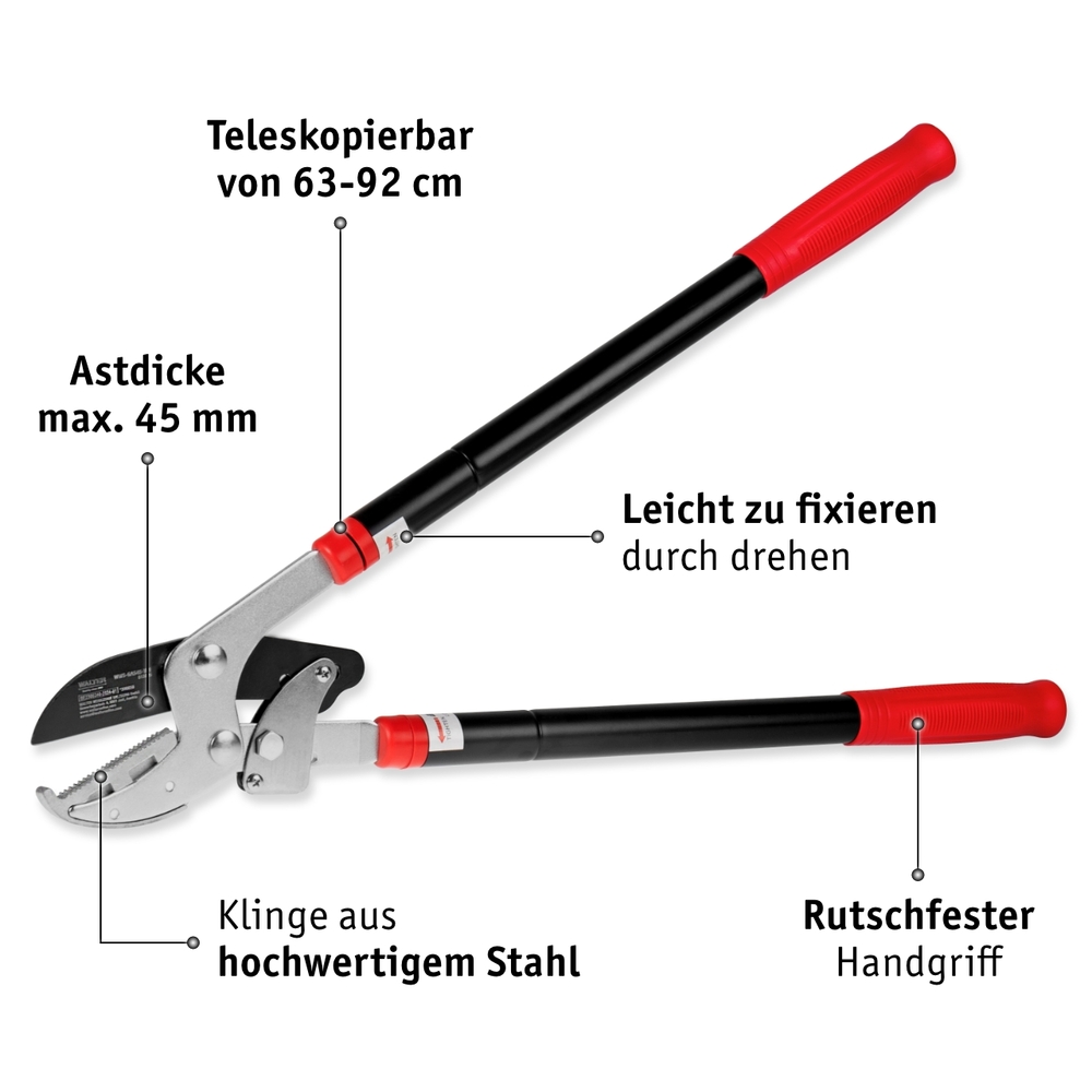 WALTER Getriebe-Astschere mit Teleskopfunktion image number 2