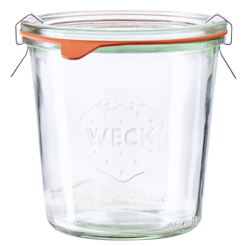 WECK&reg; Einmach-Glas 500 ml mit Deckel, Einmachring und Klammern