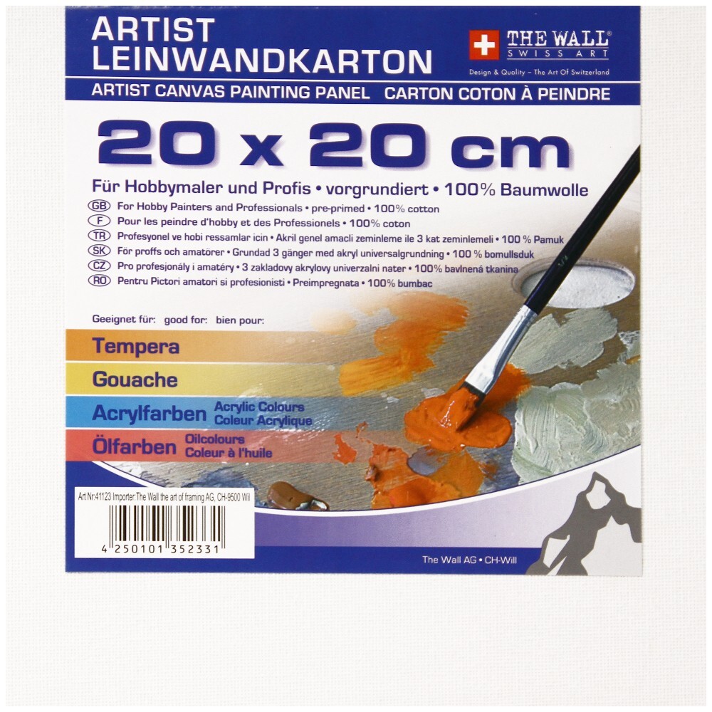 The Wall Artist Leinwandkarton 20 x 20 cm in Wei&szlig;