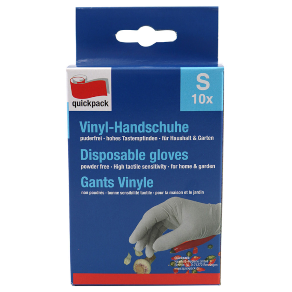 Handschuhe aus Vinyl in Gr&ouml;&szlig;e S, 10 St&uuml;ck