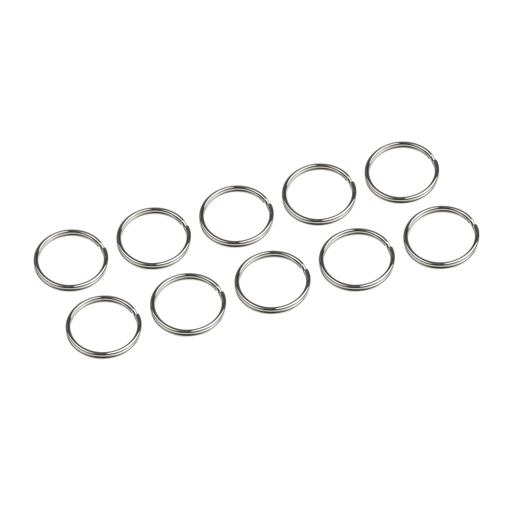 Schl&uuml;sselringe Stahl vernickelt 10er Set