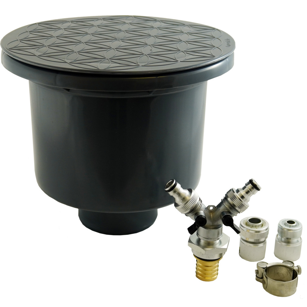 Wassersteckdose gr&uuml;n, Kunststoff, f&uuml;r KG Rohr DN 110