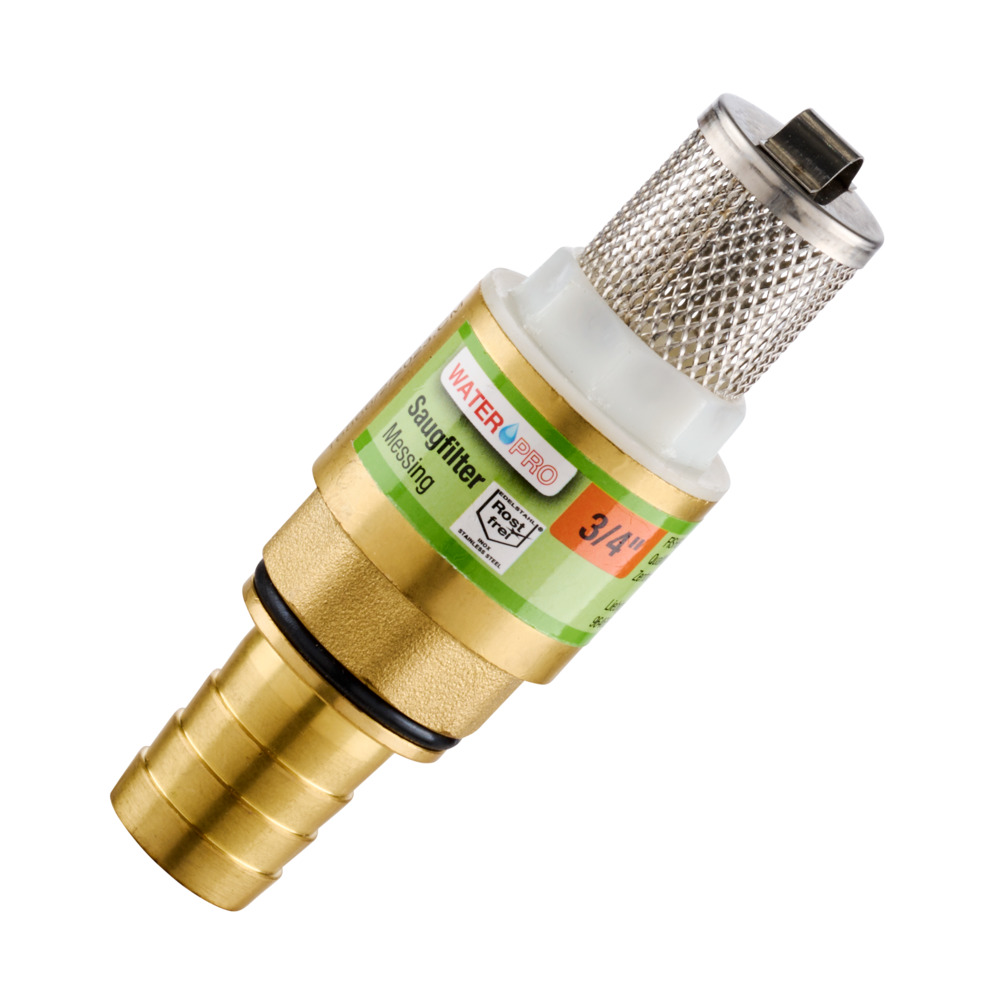 Saugfilter 3/4 Zoll Messing mit Korb und T&uuml;lle