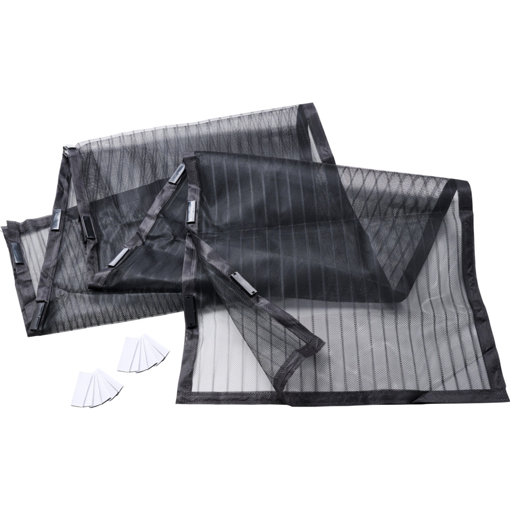 Fliegenvorhang mit Magnet f&uuml;r T&uuml;ren 100 x 210 cm schwarz