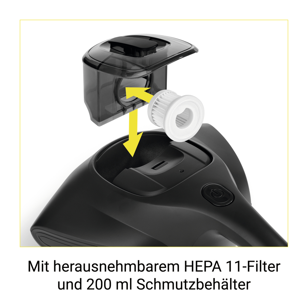 N8WERK Milben-Handstaubsauger mit UV-C-Licht, schwarz image number 1