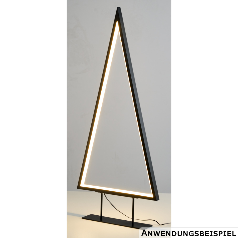 Standdeko LED-Tannenbaum stehend 70 cm aus Metall in Schwarz mit LEDs image number 1