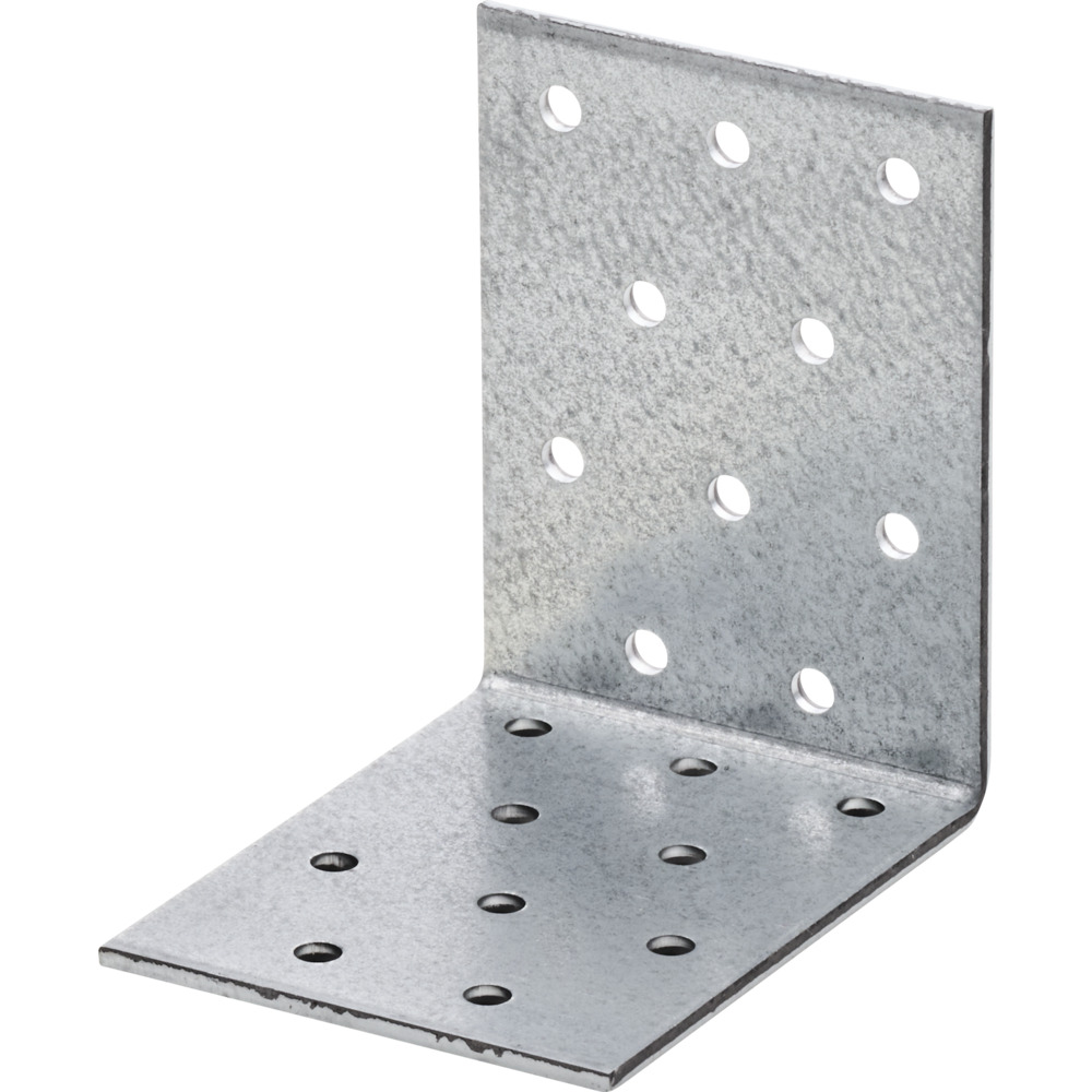 Lochplattenwinkel 80 x 80 x 60 mm aus Stahl verzinkt