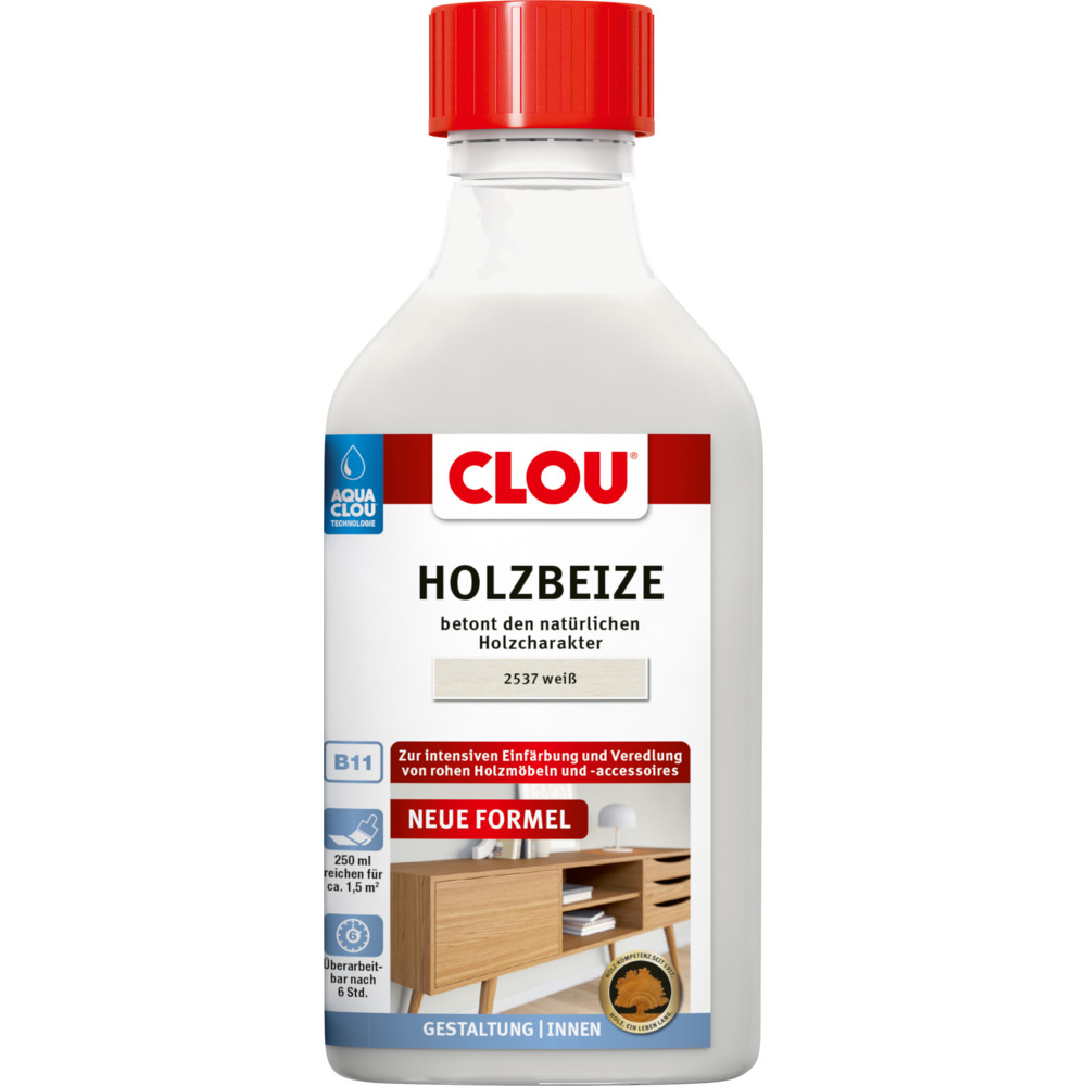 Aqua Clou&reg; Holzbeize Wei&szlig; 250 ml