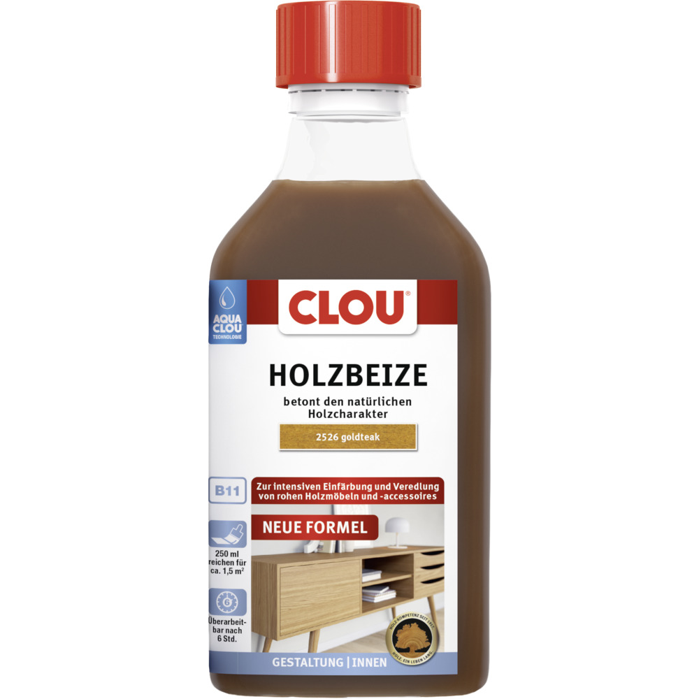 Aqua Clou&reg; Holzbeize Goldteak 250 ml