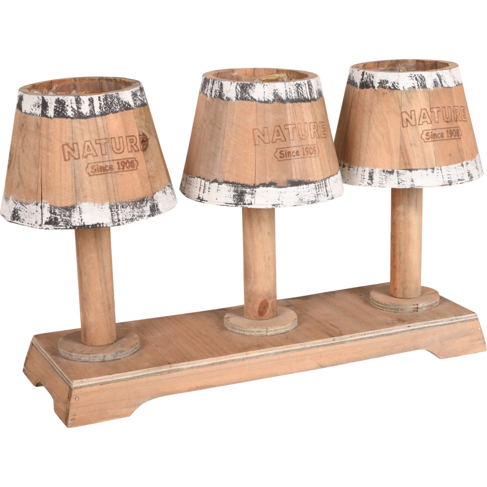 Holz Blumenkasten ''NATURE'' f&uuml;r 3 Pflanzt&ouml;pfe