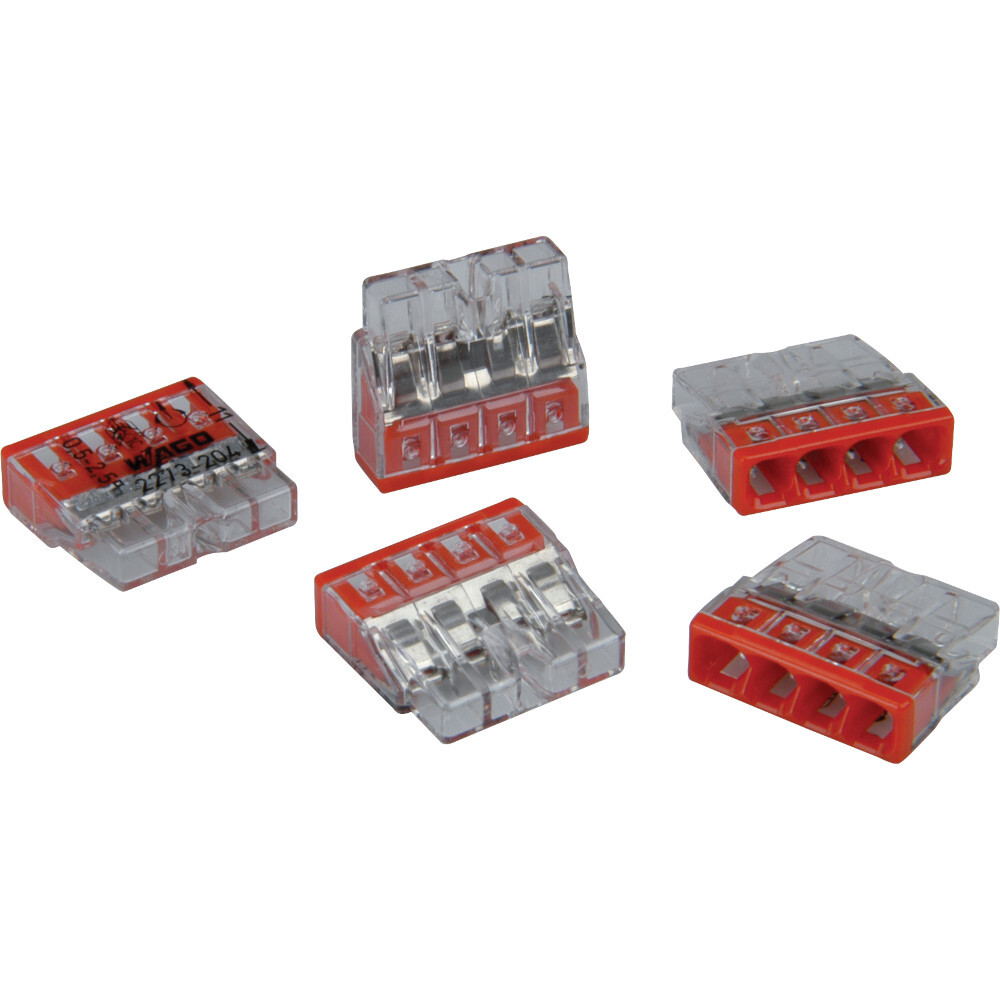WAGO Dosenklemme Compact 4-polig 0,5 - 2,5mm&sup2; 3 St&uuml;ck