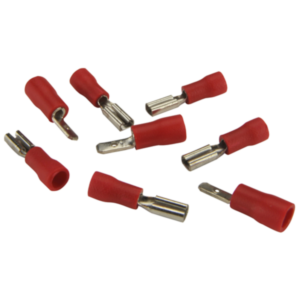 Steckverbinder Set 20-teilig 1,5 mm&sup2; 2,8 x 0,8 mm Stecker Kupplung isoliert
