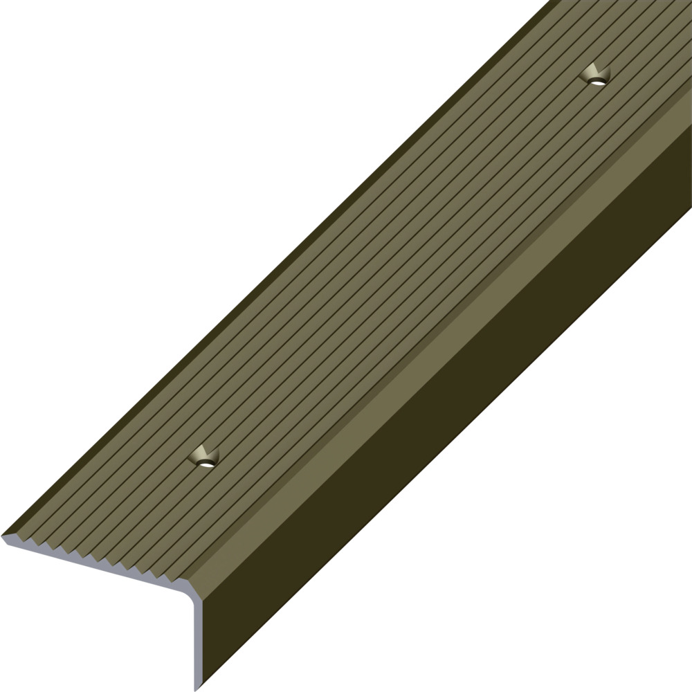 Treppen-Profil breit Aluminium eloxiert 1000 x 41 x 23 mm bronzefarben