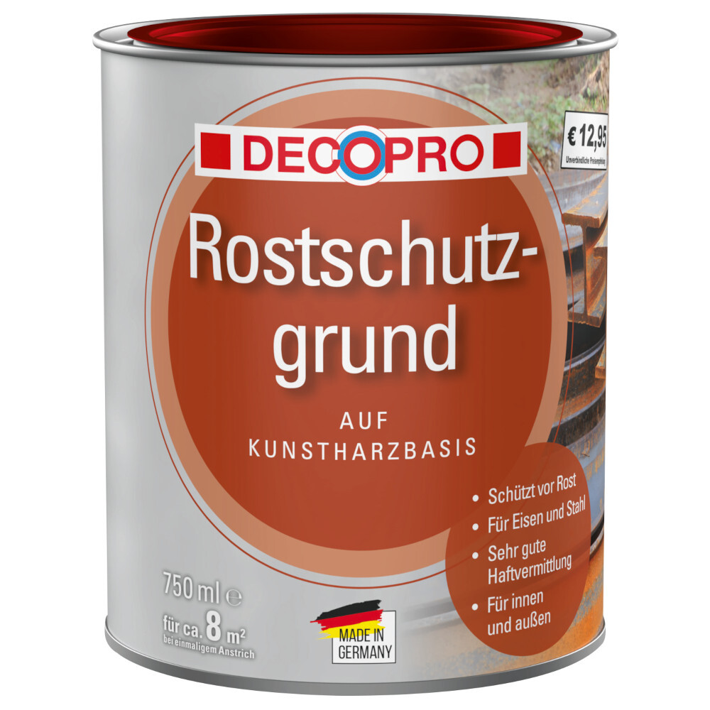 DECOPRO Rostschutzgrund in oxidrot RAL 3009 f&uuml;r innen und au&szlig;en