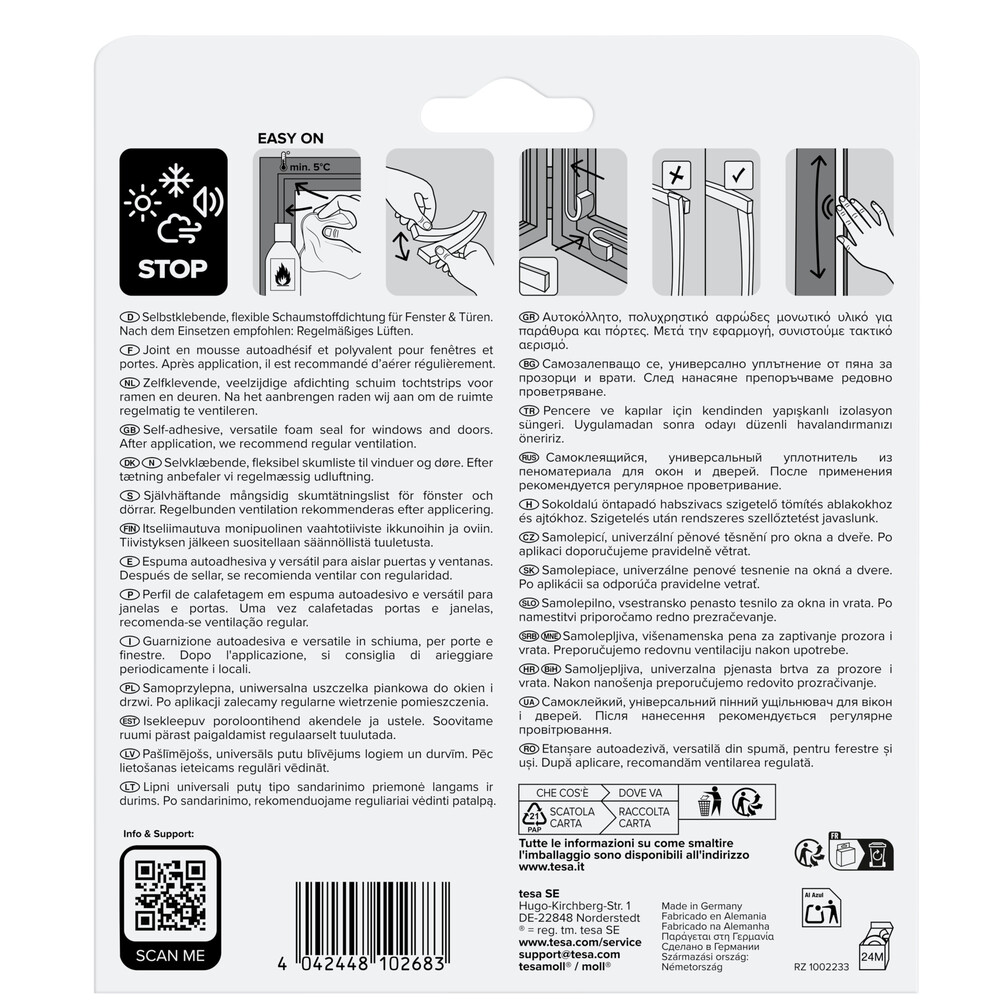 tesa&reg; Insulation Dichtungsband pur 6 m wei&szlig; image number 1