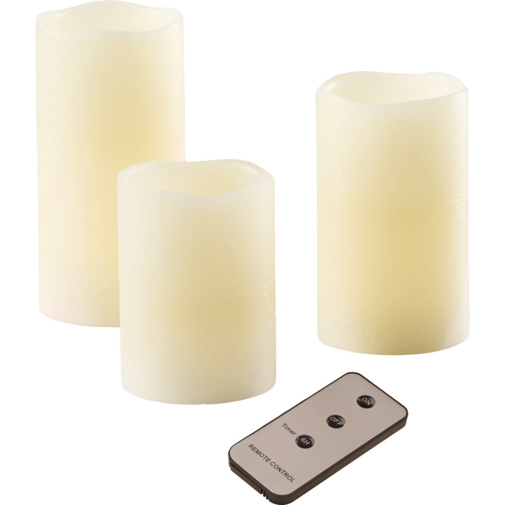 LED-Kerzen-Set 3-teilig mit Fernbedienung