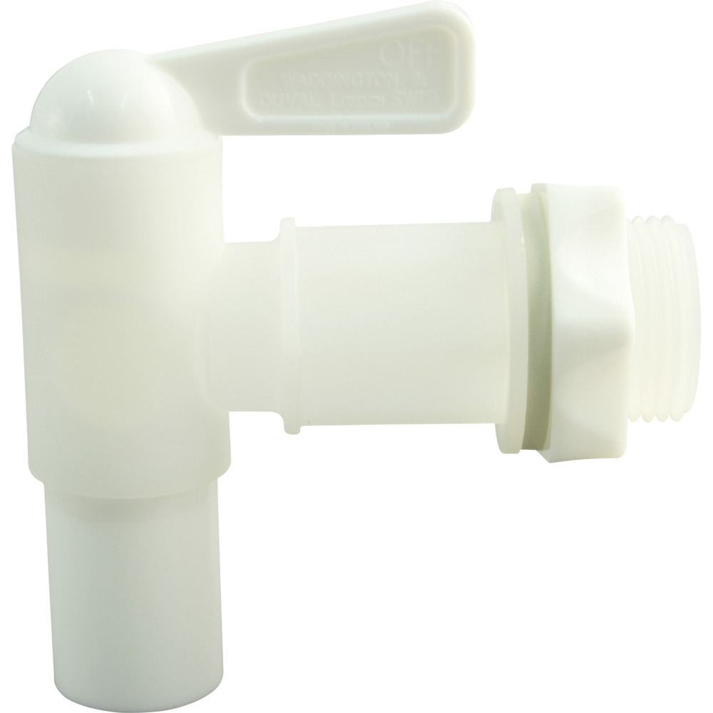 Auslaufhahn f&uuml;r Wassertonne 3/4 Zoll wei&szlig; 19 mm