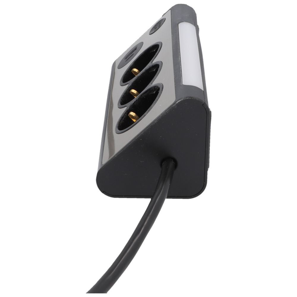 Tischsteckdosenleiste 3-fach USB A+C Edelstahl image number 1
