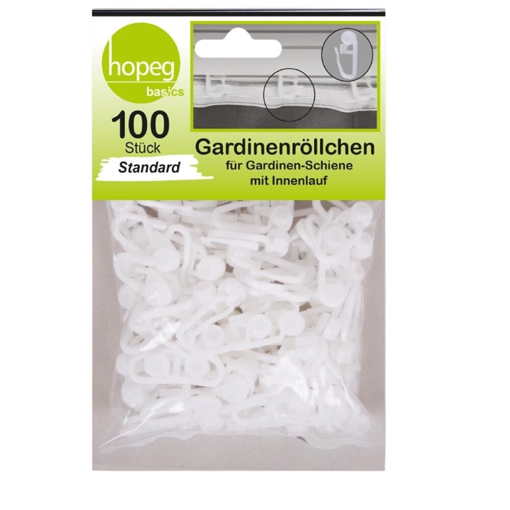 Gardinenr&ouml;llchen 100 St&uuml;ck aus Kunststoff